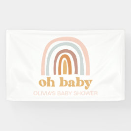 Boho Rainbow Baby Showbanner Banner