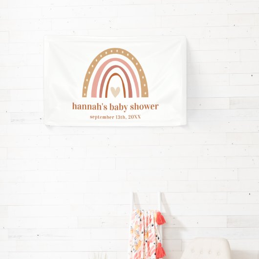 Boho Rainbow Baby Showbanner Banner (InSitu)