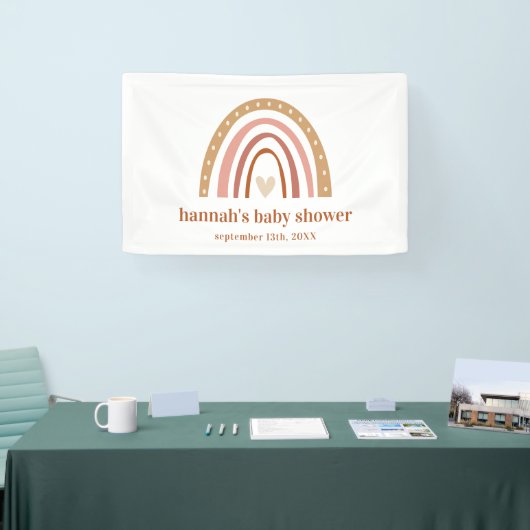 Boho Rainbow Baby Showbanner Banner (Messe)
