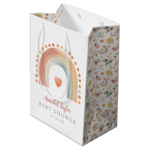 Boho Rainbow Baby Showbeutel - Wasserfarbenes Ohr Mittlere Geschenktüte