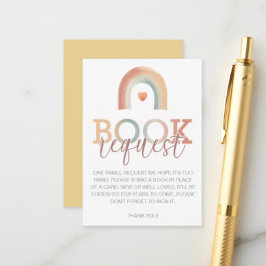 Boho Rainbow Baby Showbook Request Card - Water Begleitkarte