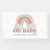 Boho Rainbow Baby Shower Banner (Horizontal)