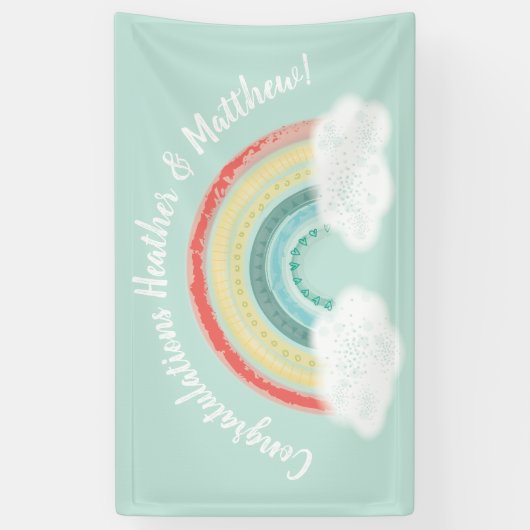 Boho Rainbow Baby Shower Banner (Vertikal)