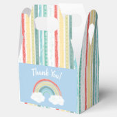Boho Rainbow Baby Shower Blue Boy Geschenkschachtel (Geöffnet)