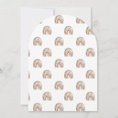 Boho Rainbow Baby Shower Dusty Blue Einladung (Rückseite)