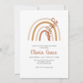 Boho Rainbow Baby Shower Einladung (Vorderseite)