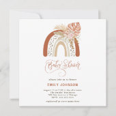 Boho Rainbow Baby Shower Einladung (Vorderseite)