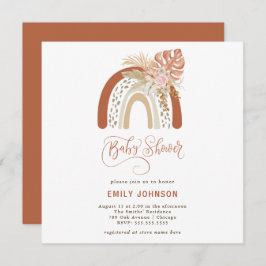 Boho Rainbow Baby Shower Einladung