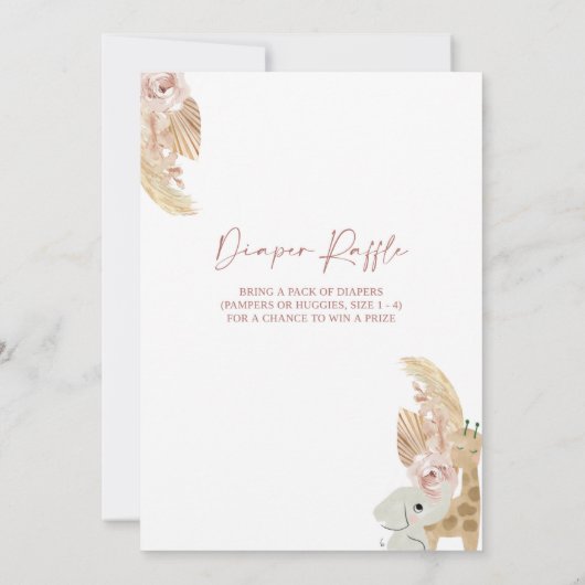 Boho Rainbow Baby Shower Einladung (Rückseite)