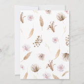 Boho Rainbow Baby Shower Einladung (Rückseite)