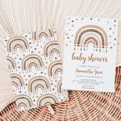 Boho Rainbow Baby Shower Einladung
