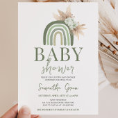 Boho Rainbow Baby Shower Einladung