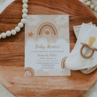 Boho Rainbow Baby Shower Einladung