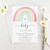 Boho Rainbow Baby Shower Einladung