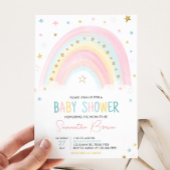 Boho Rainbow Baby Shower Einladung