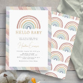 Boho Rainbow Baby Shower Einladung