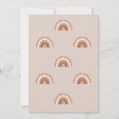Boho Rainbow Baby Shower Einladung (Rückseite)