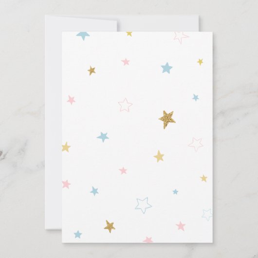 Boho Rainbow Baby Shower Einladung (Rückseite)