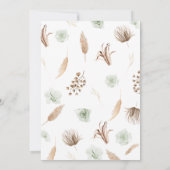 Boho Rainbow Baby Shower Einladung (Rückseite)