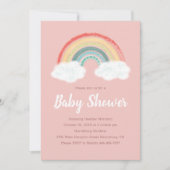 Boho Rainbow Baby Shower Einladung (Vorderseite)