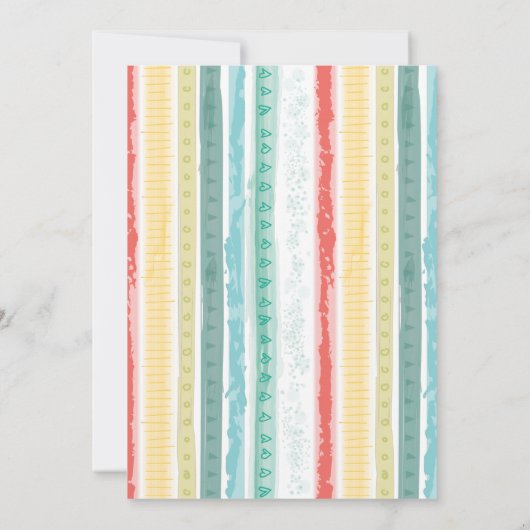 Boho Rainbow Baby Shower Einladung (Rückseite)