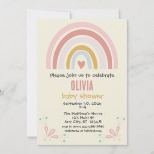 Boho Rainbow Baby Shower Einladung   Anpassbar