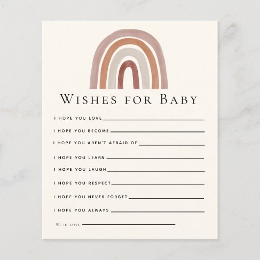 Boho Rainbow Baby Shower Gender Neutral (Vorderseite)