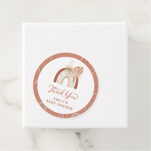 Boho Rainbow Baby Shower Geschenkanhänger (Beispiel)