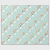 Boho Rainbow Baby Shower Geschenkpapier (Flach)