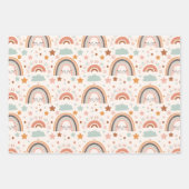Boho Rainbow Baby Shower Geschenkpapier Set (Vorderseite 3)
