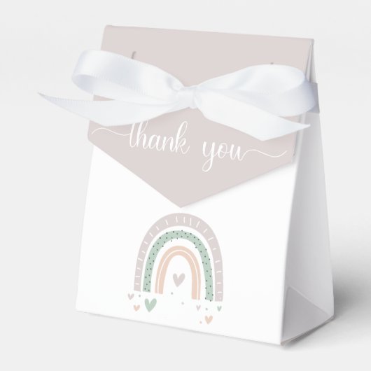 Boho Rainbow Baby Shower Geschenkschachtel (Vorderseite)