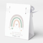 Boho Rainbow Baby Shower Geschenkschachtel (Rückseite)