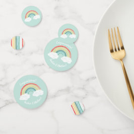 Boho Rainbow Baby Shower Konfetti