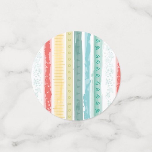 Boho Rainbow Baby Shower Konfetti (Klein Vorderseite)