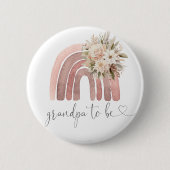Boho Rainbow Baby Shower Mommy zu sein Button (Vorderseite)