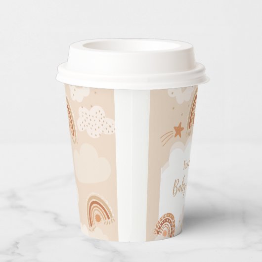 Boho Rainbow Baby Shower Pappbecher (Rechts)