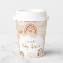 Boho Rainbow Baby Shower Pappbecher