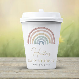 Boho Rainbow Baby Shower Pappbecher