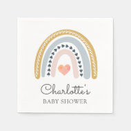 Boho Rainbow Baby Shower Serviette