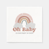 Boho Rainbow Baby Shower Serviette (Vorderseite)
