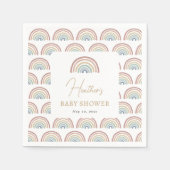 Boho Rainbow Baby Shower Serviette (Vorderseite)
