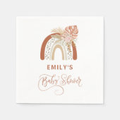 Boho Rainbow Baby Shower Serviette (Vorderseite)