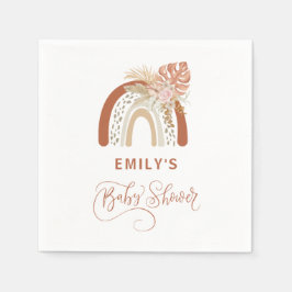 Boho Rainbow Baby Shower Serviette