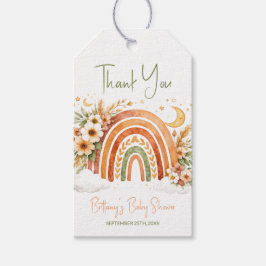 Boho Rainbow Baby Shower Thank You Geschenkanhänger