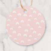 Boho Rainbow Baby Shower Vielen Dank für Ihre Unte Geschenkanhänger (Rückseite)