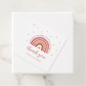 Boho Rainbow Baby Shower Vielen Dank Geschenkanhänger (Beispiel)