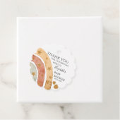 Boho Rainbow Baby Shower Vielen Dank Geschenkanhänger (Beispiel)