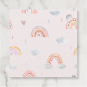 Boho Rainbow Baby Shower Vielen Dank Geschenkanhänger (Rückseite)