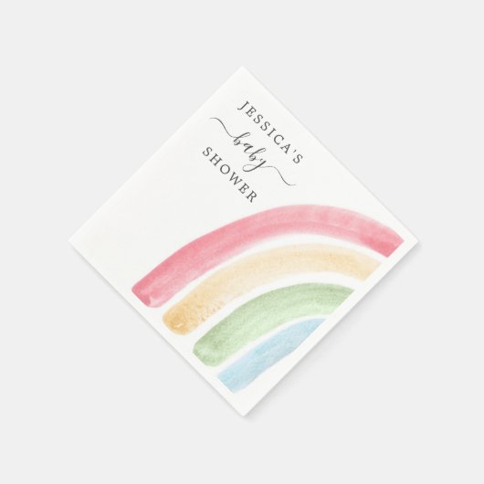 Boho Rainbow Baby Showtail Napkin Serviette (Ecke)