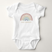 Boho Rainbow Baby Strampler (Vorderseite)